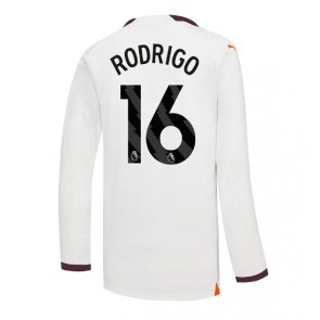 Manchester City Rodri Hernandez #16 Udebanetrøje 2023-24 Lange ærmer